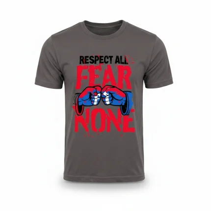 تيشرت ريسبكت اوول من فيجور - رمادي
